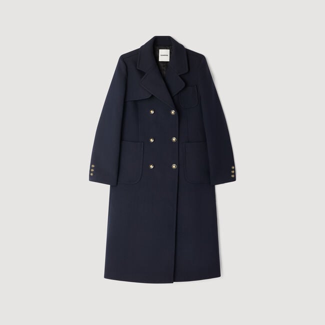 Long double-breasted coat