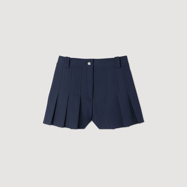 Tailored pleated shorts
