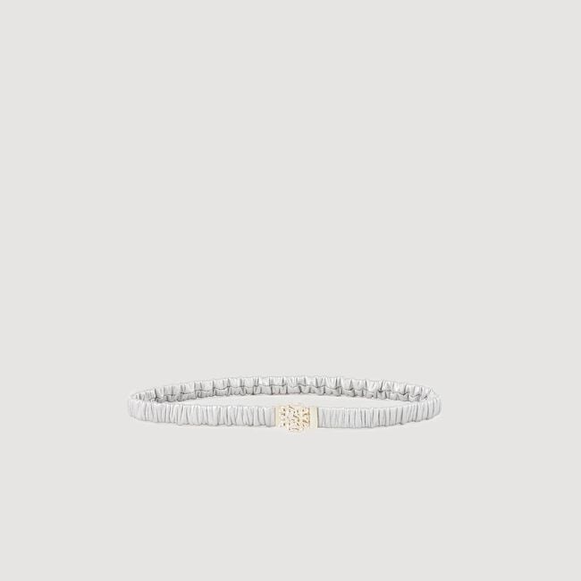 Elasticated leather belt