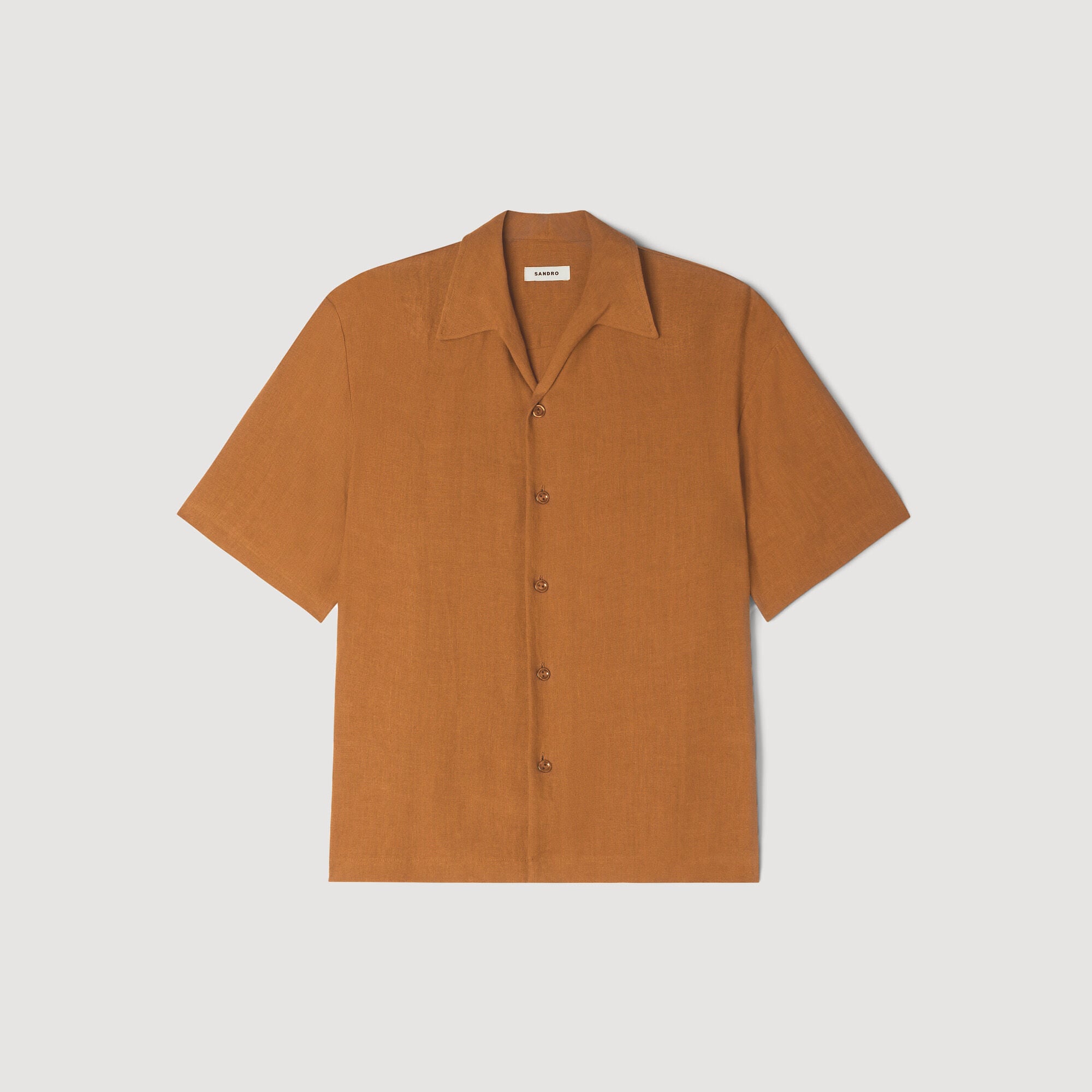Linen shirt in WHISKY for Men | Sandro Paris