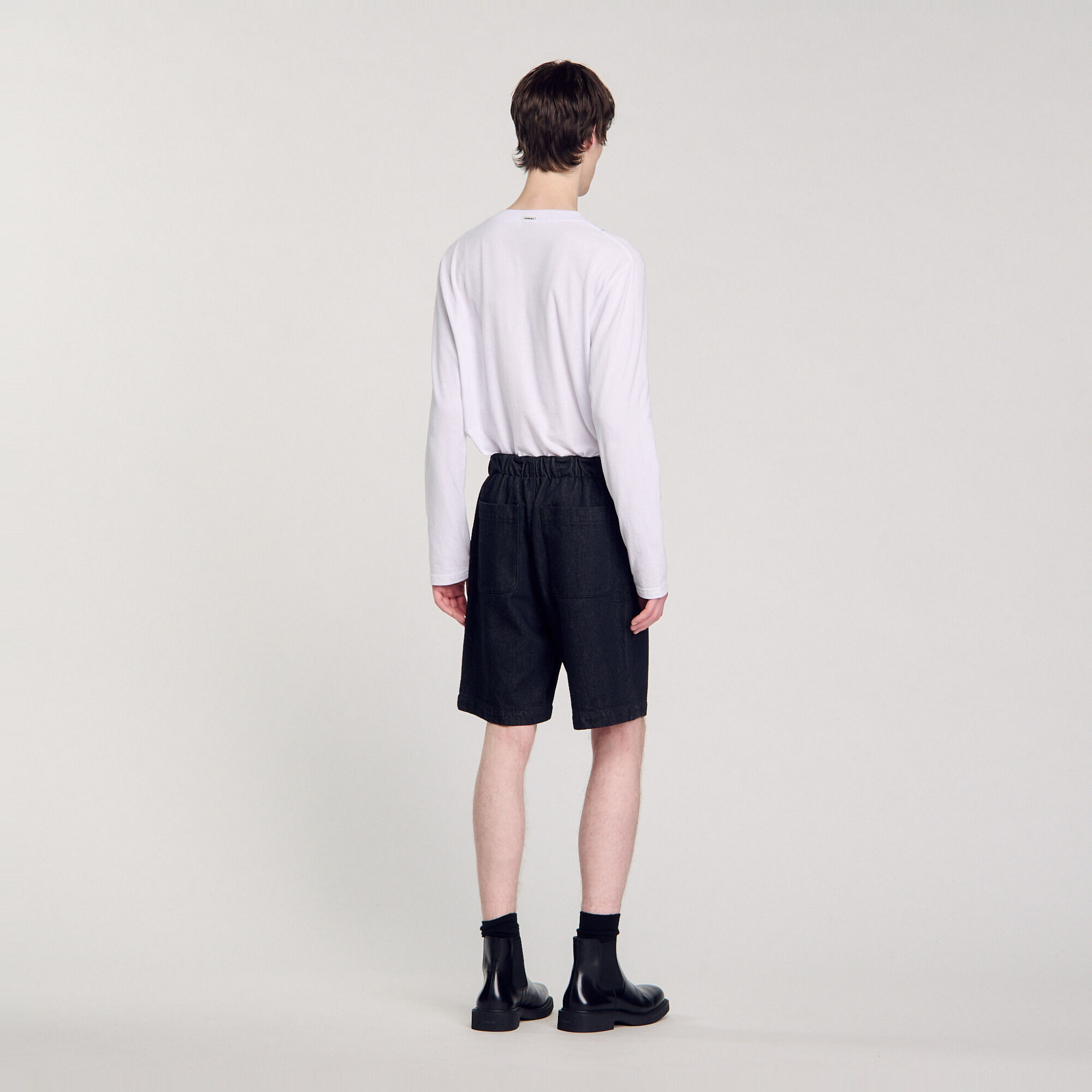 Raw denim Bermuda shorts