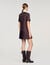 Printed satin-effect mini dress