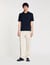 Knitted polo shirt with zip collar