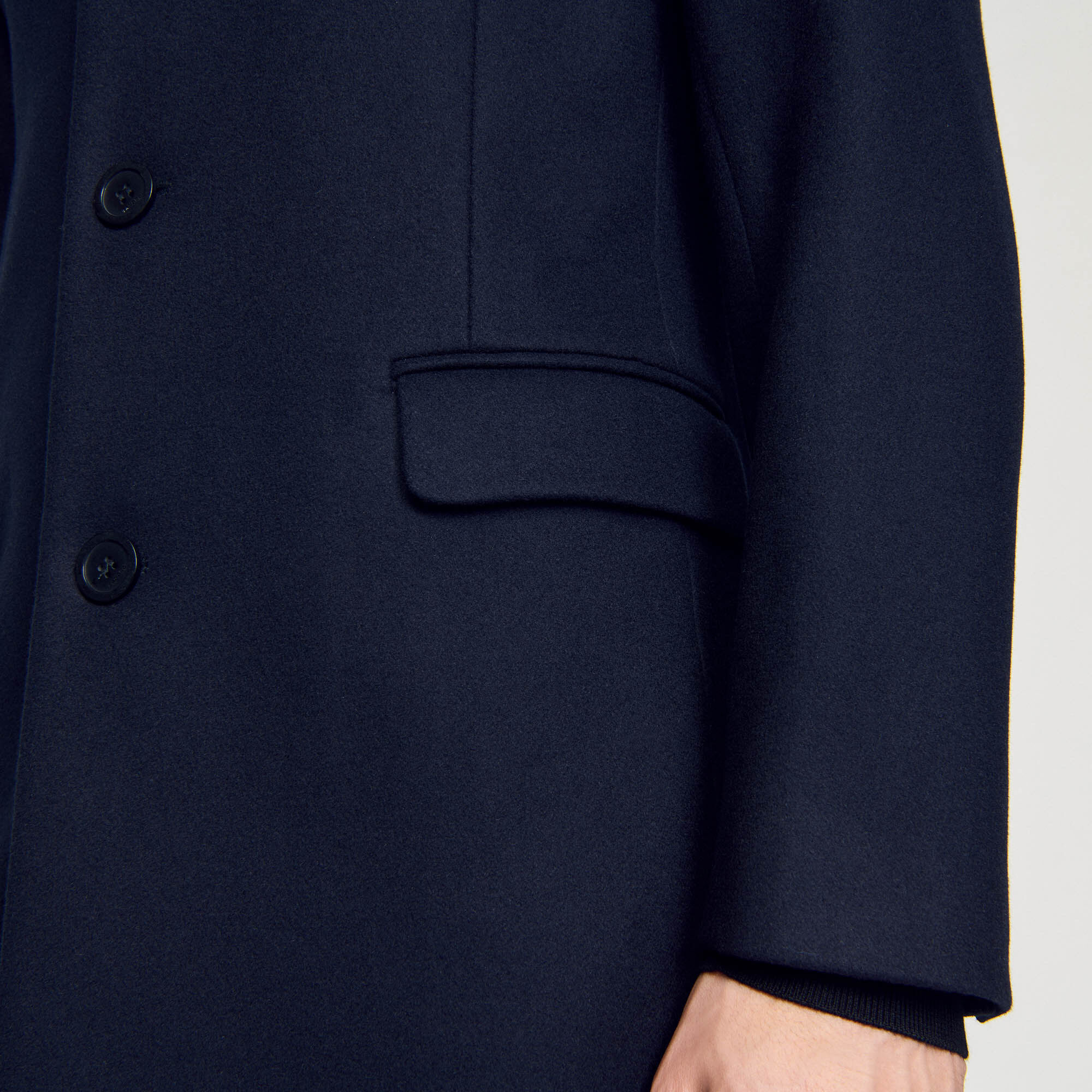 Wool broadcloth coat