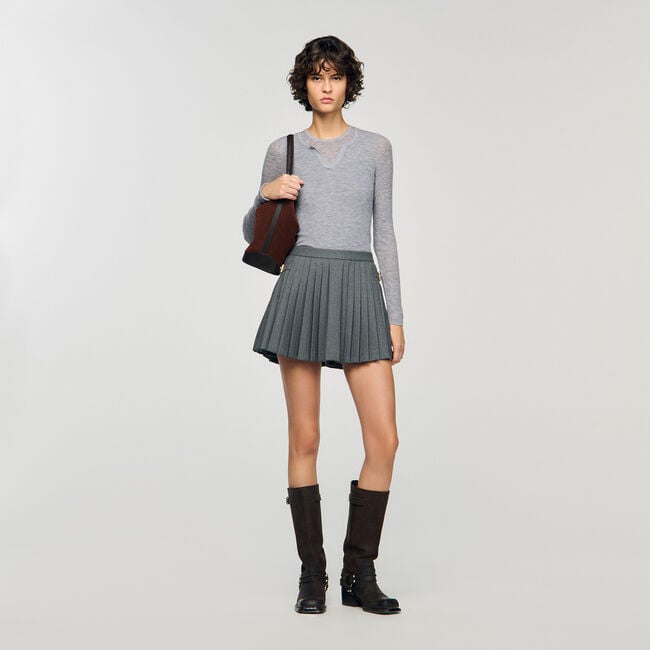 Pleated skort