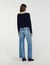 Contrast V-neck jumper