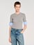 Sweater with contrast short sleeves