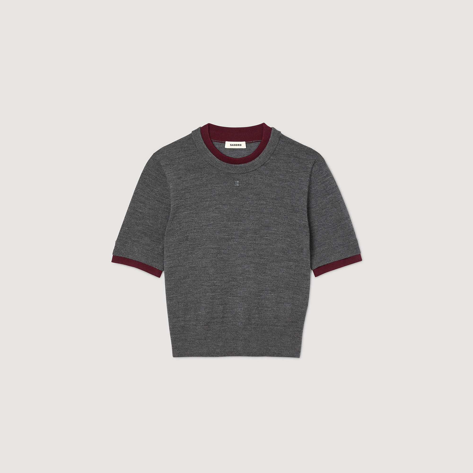 Two-tone cropped sweater