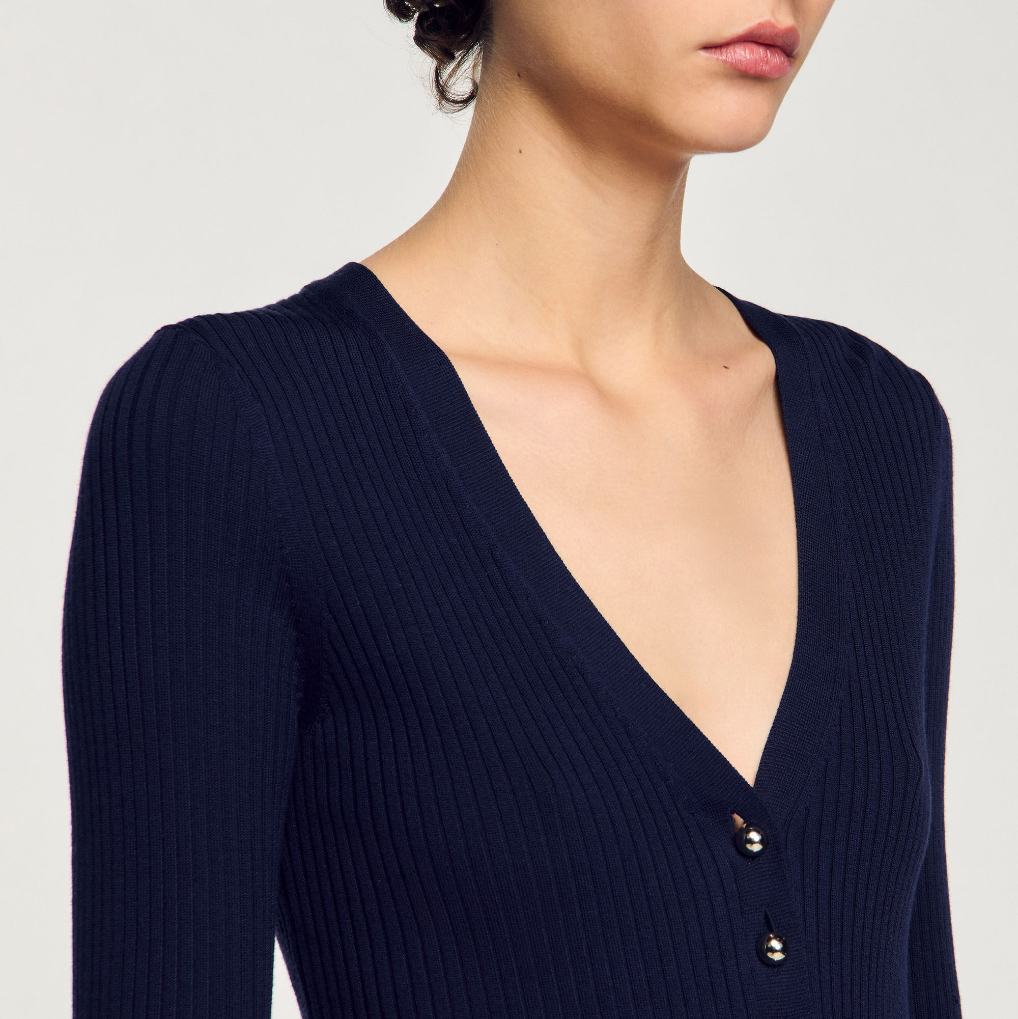 韓国*UMBRO■Women Ribbed Cardigan + PANTS(SET) Eco-Knit Cropped Rib Cardigan