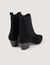 Leather ankle boots with elastic