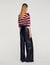 Wide-leg leather trousers