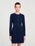 Mini button-up knit dress