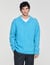 V-neck long-sleeve sweater