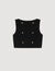 Button detail cropped knit top