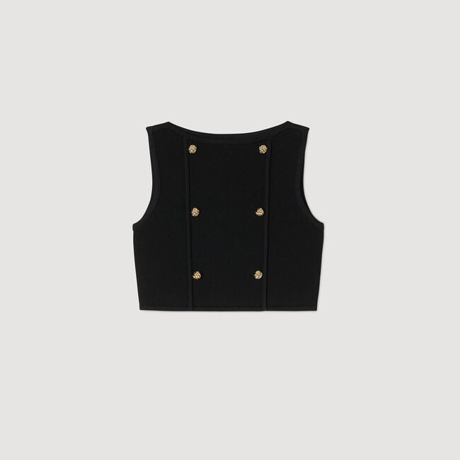 Cropped knit sweater