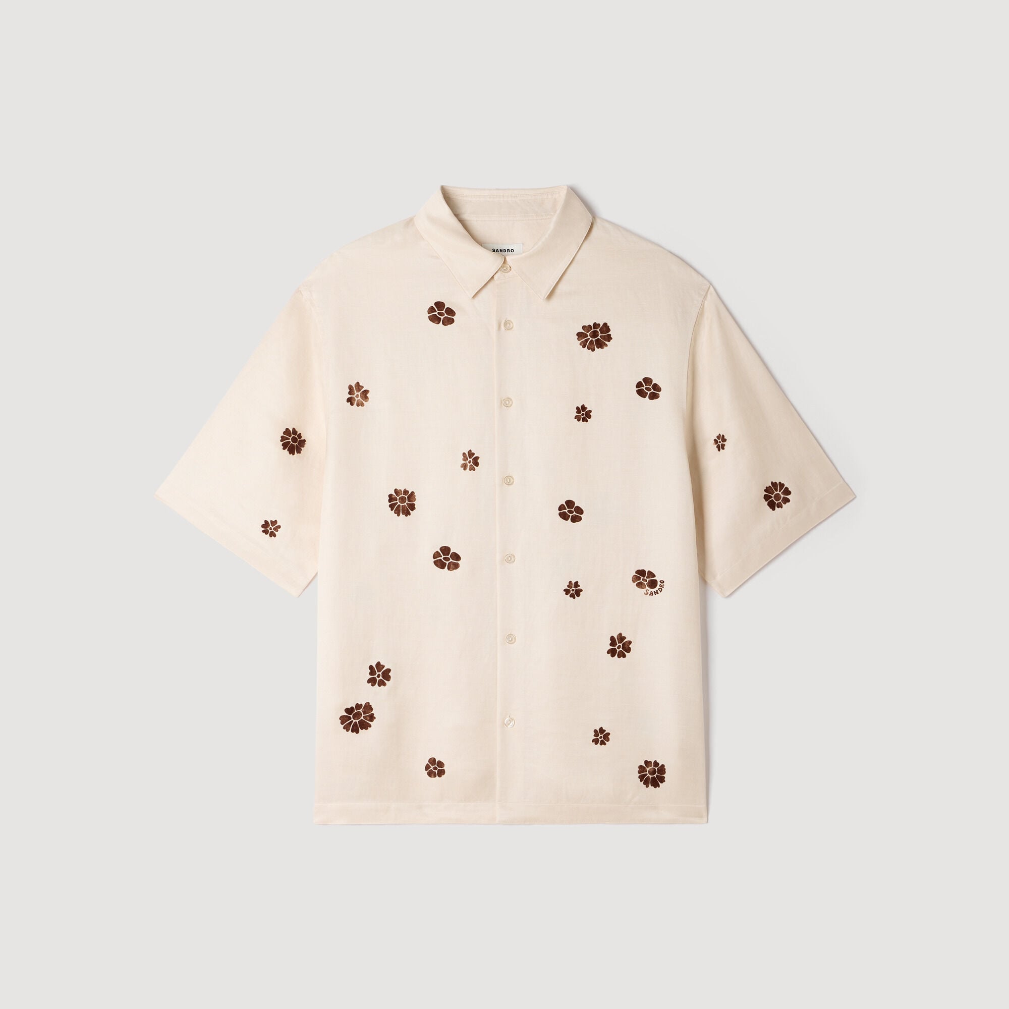 Loose-fit floral shirt