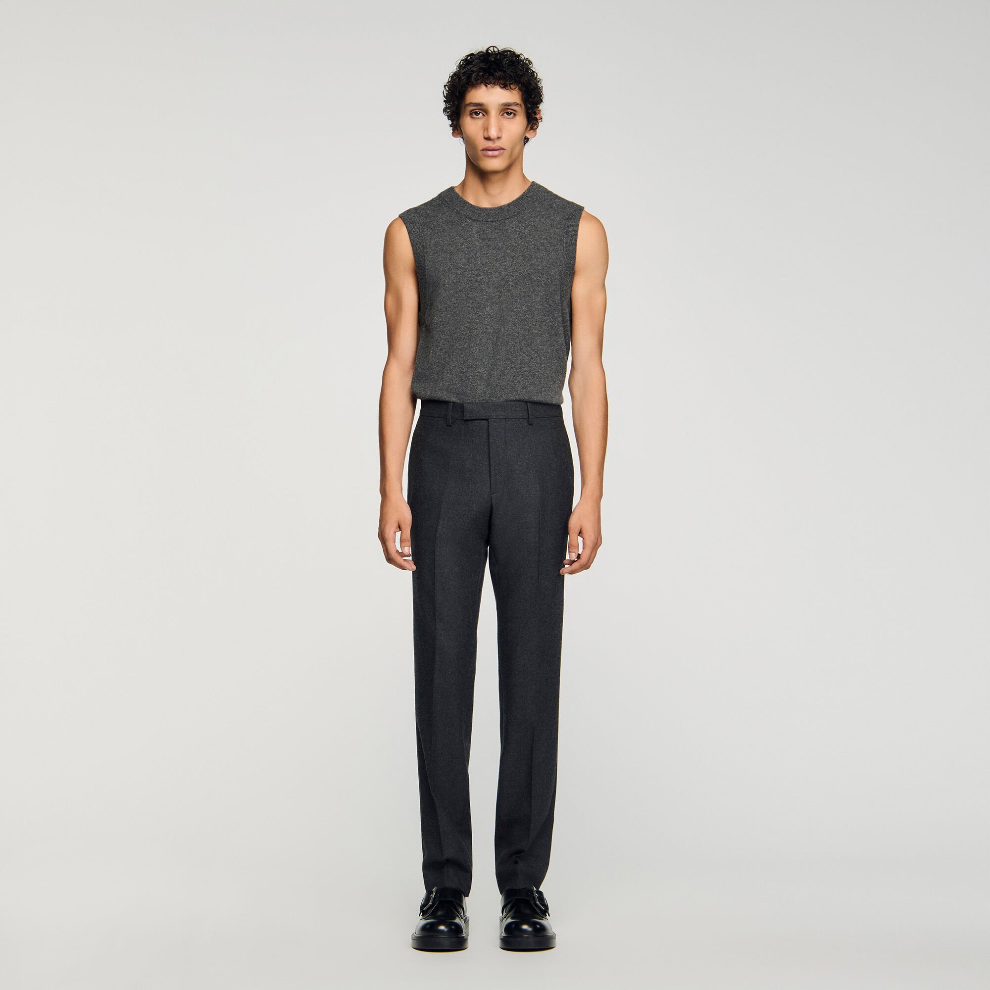 Wool suit trousers