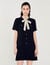 Short dress with polka dot tie