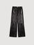 Flared leather trousers
