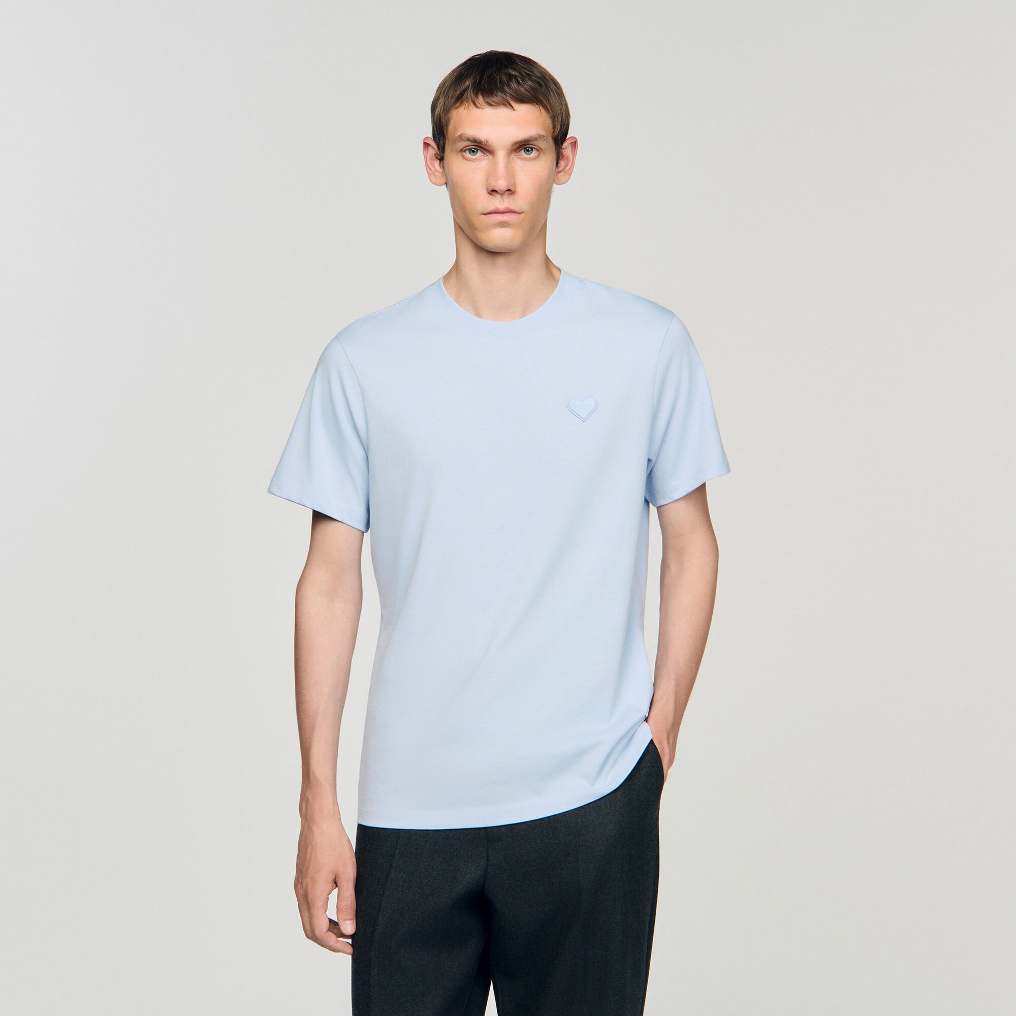 T-shirt with heart patch