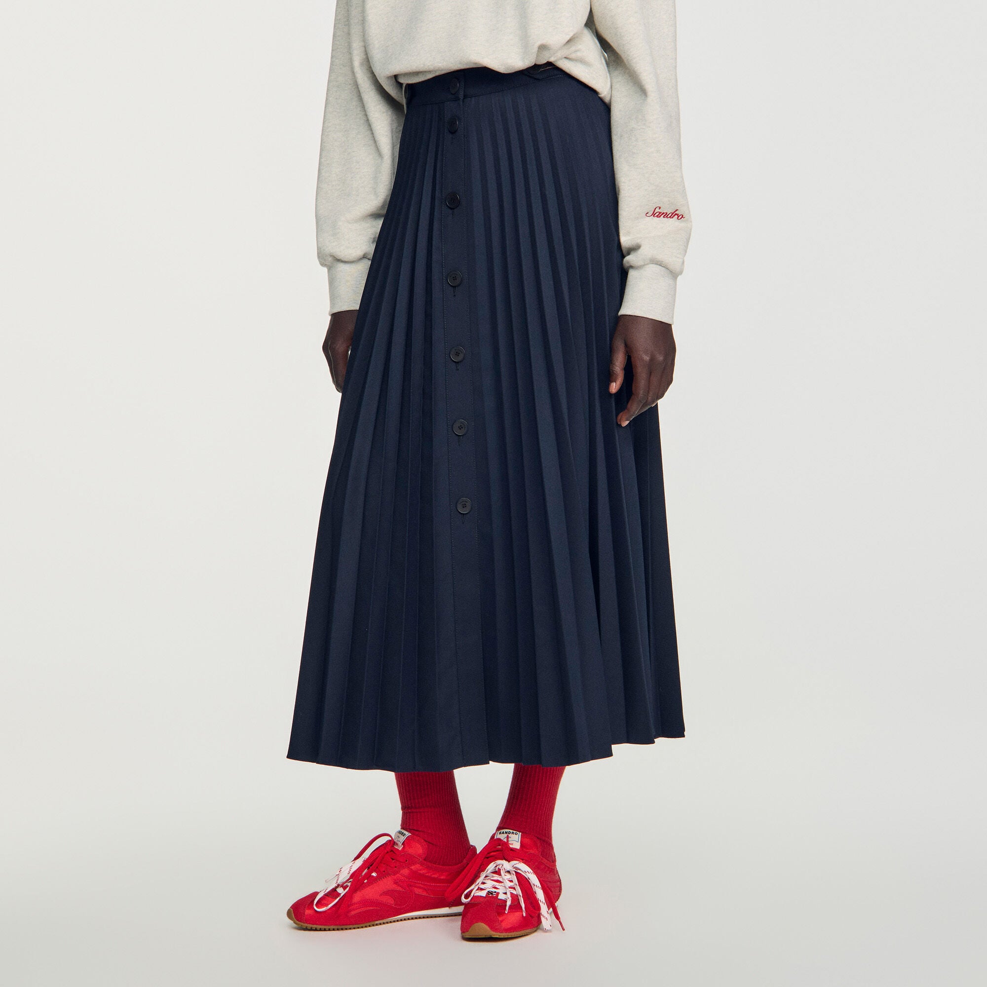 Long pleated skirt