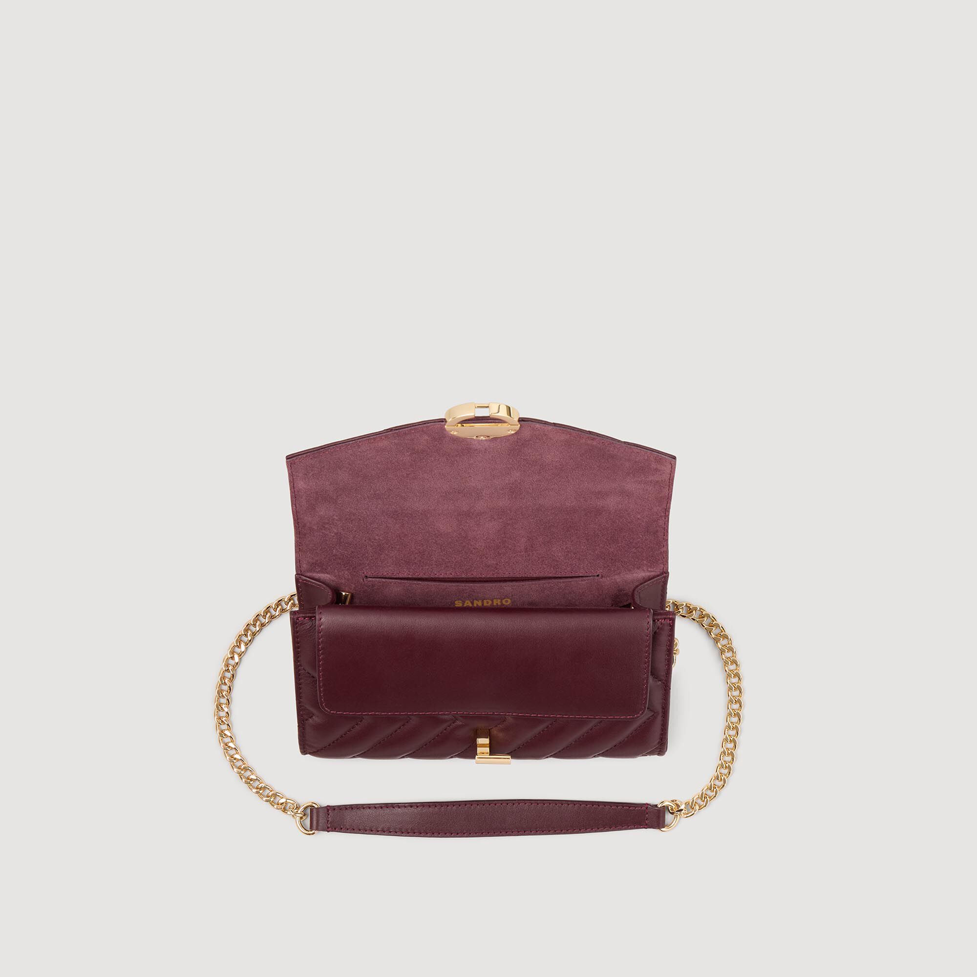 Leather Crossbody Clutch Bag
