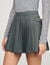 Buckle accent pleated skort