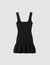 Mini knit dress with ruffles