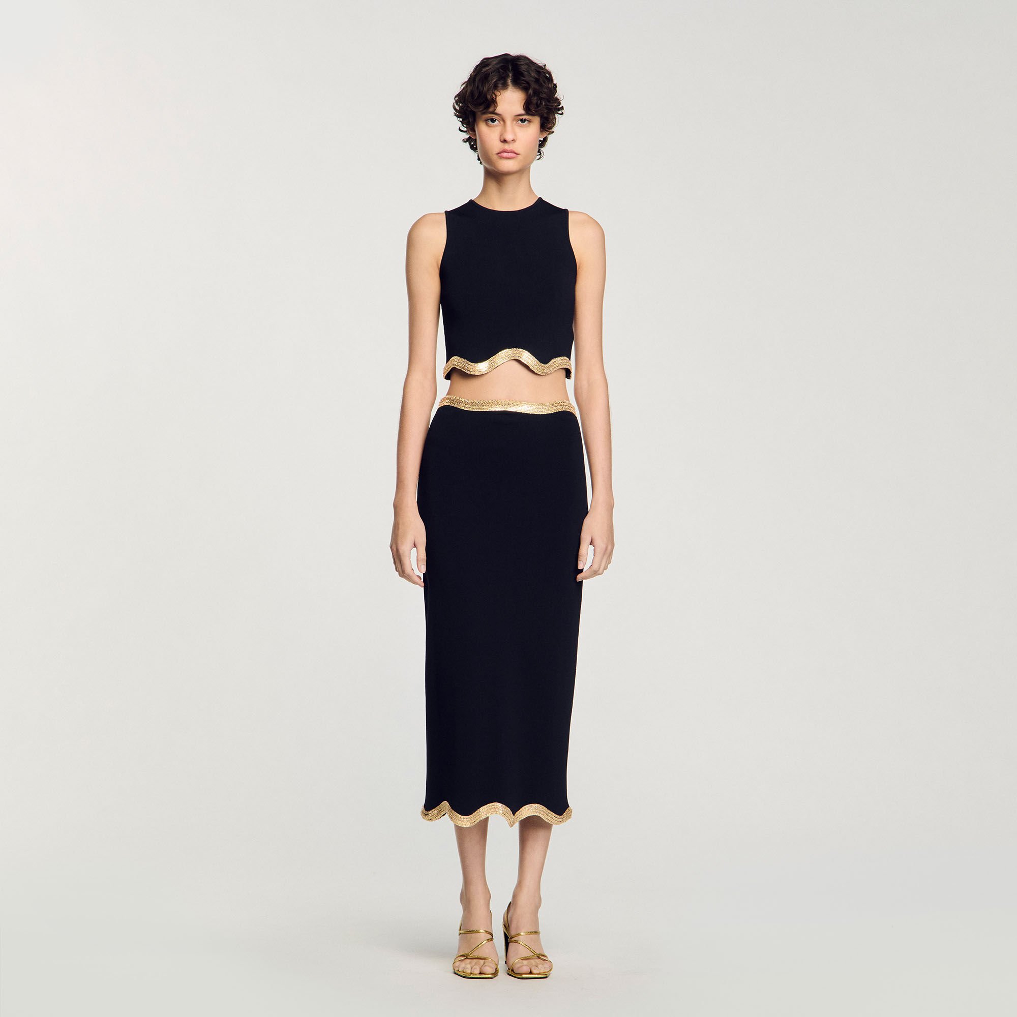 Cropped top with chain detail