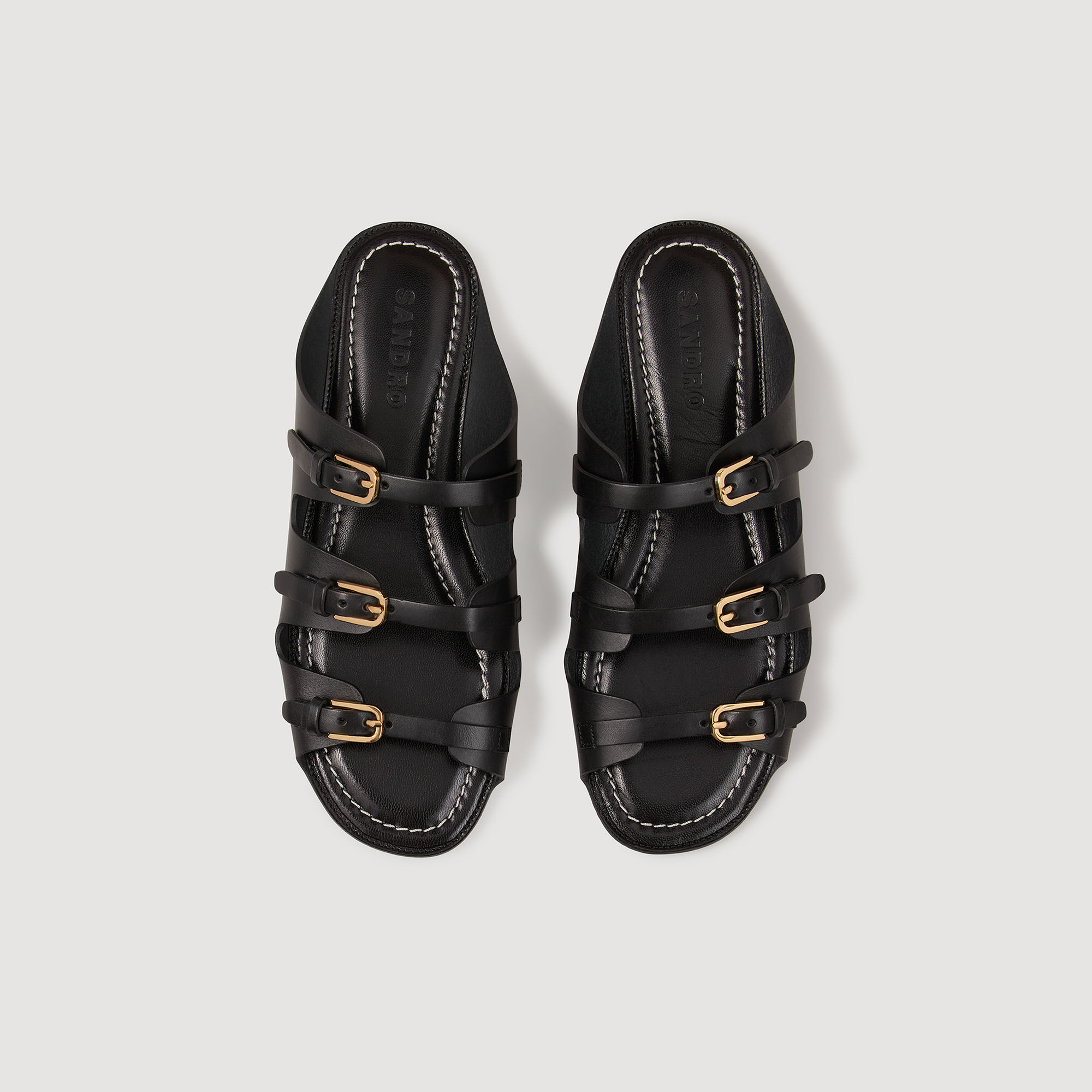 サンダル・ミュール KJACQUES Women Sandals ZENOBIEFMIELCNC PULNOIR BLACK tzippora-black-slip-on-jrslm-