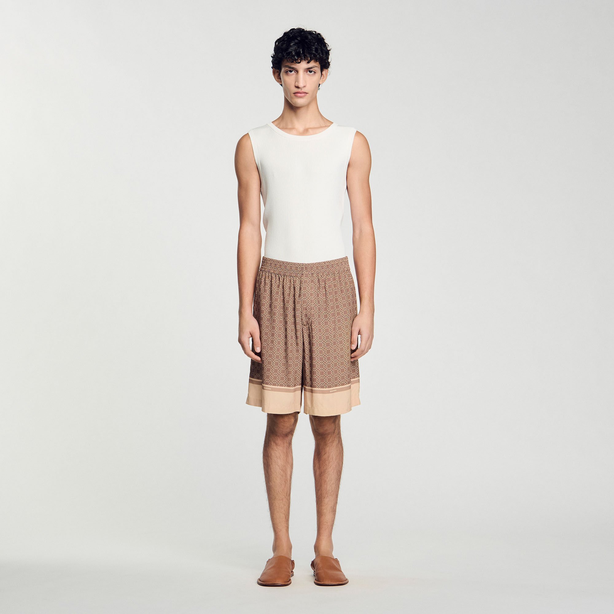 Patterned Flowy Bermuda shorts