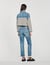 Cropped denim coatigan