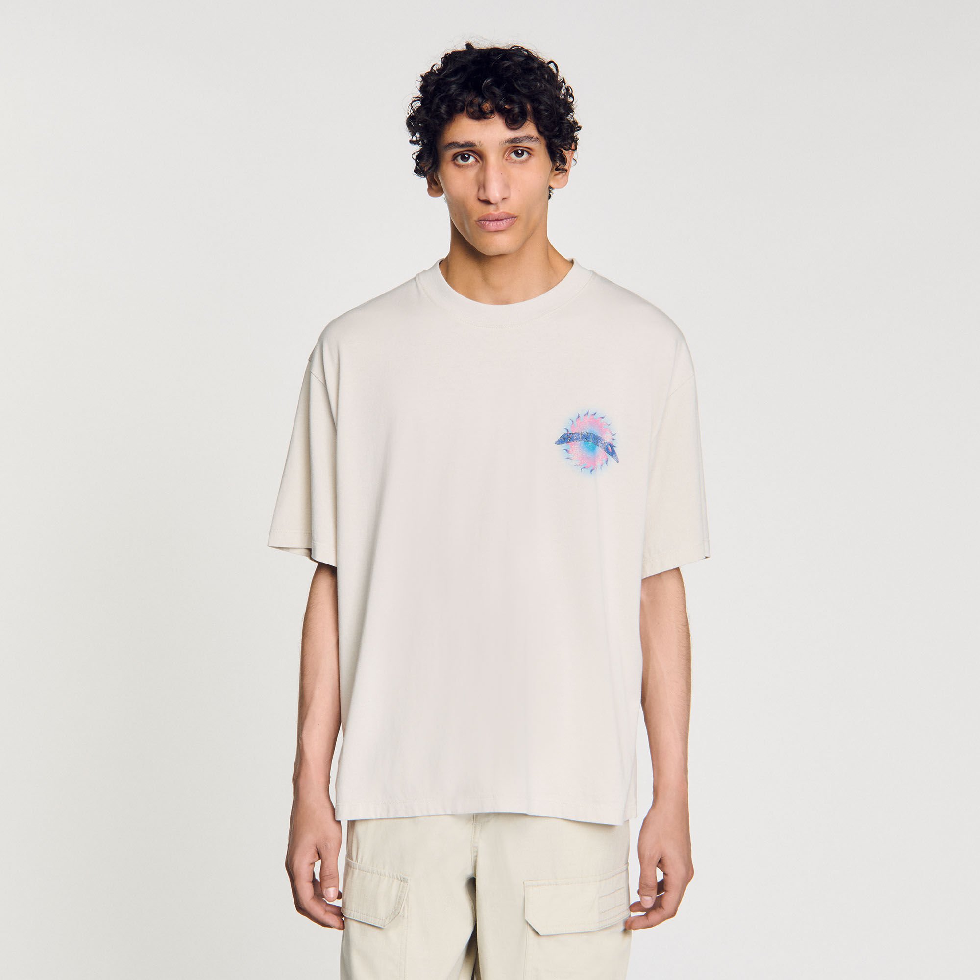 Sun motif T-shirt