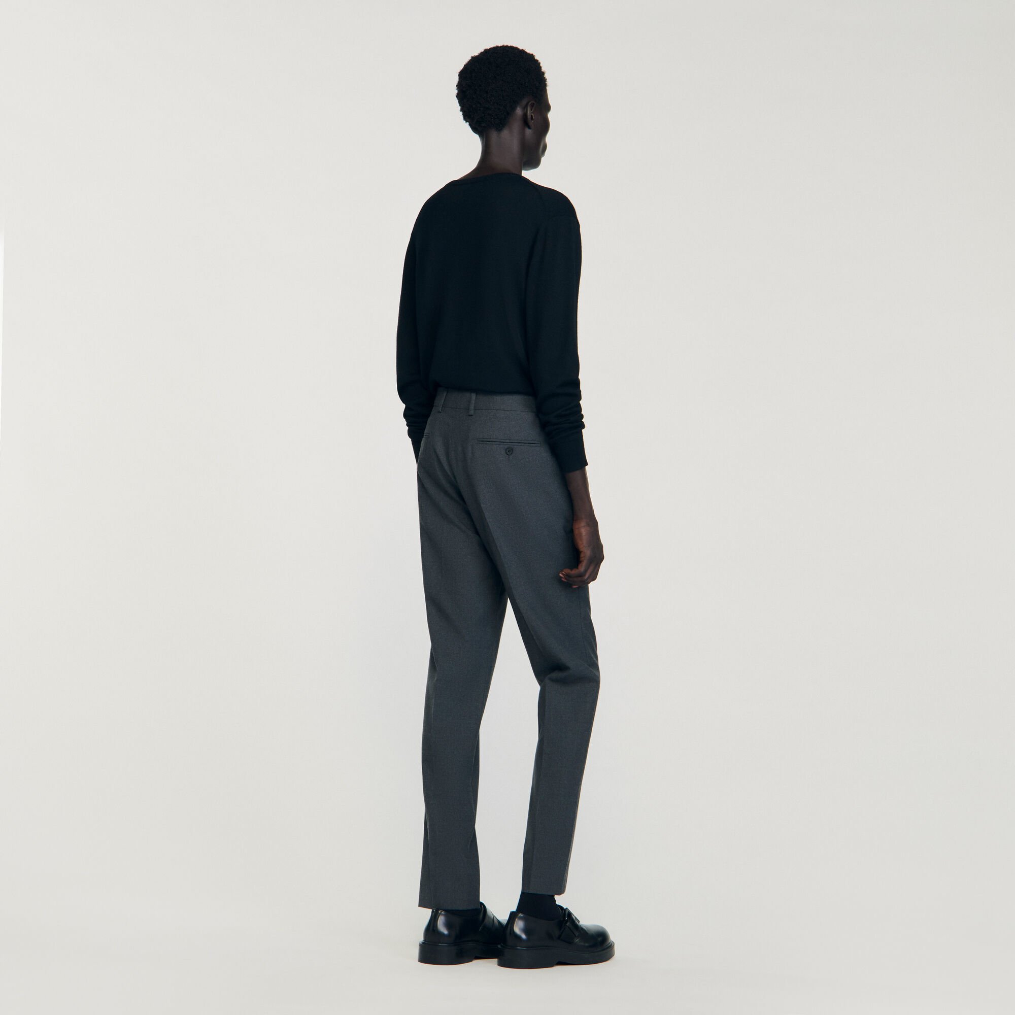 Virgin wool suit trousers