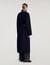 Long wool and leather coat