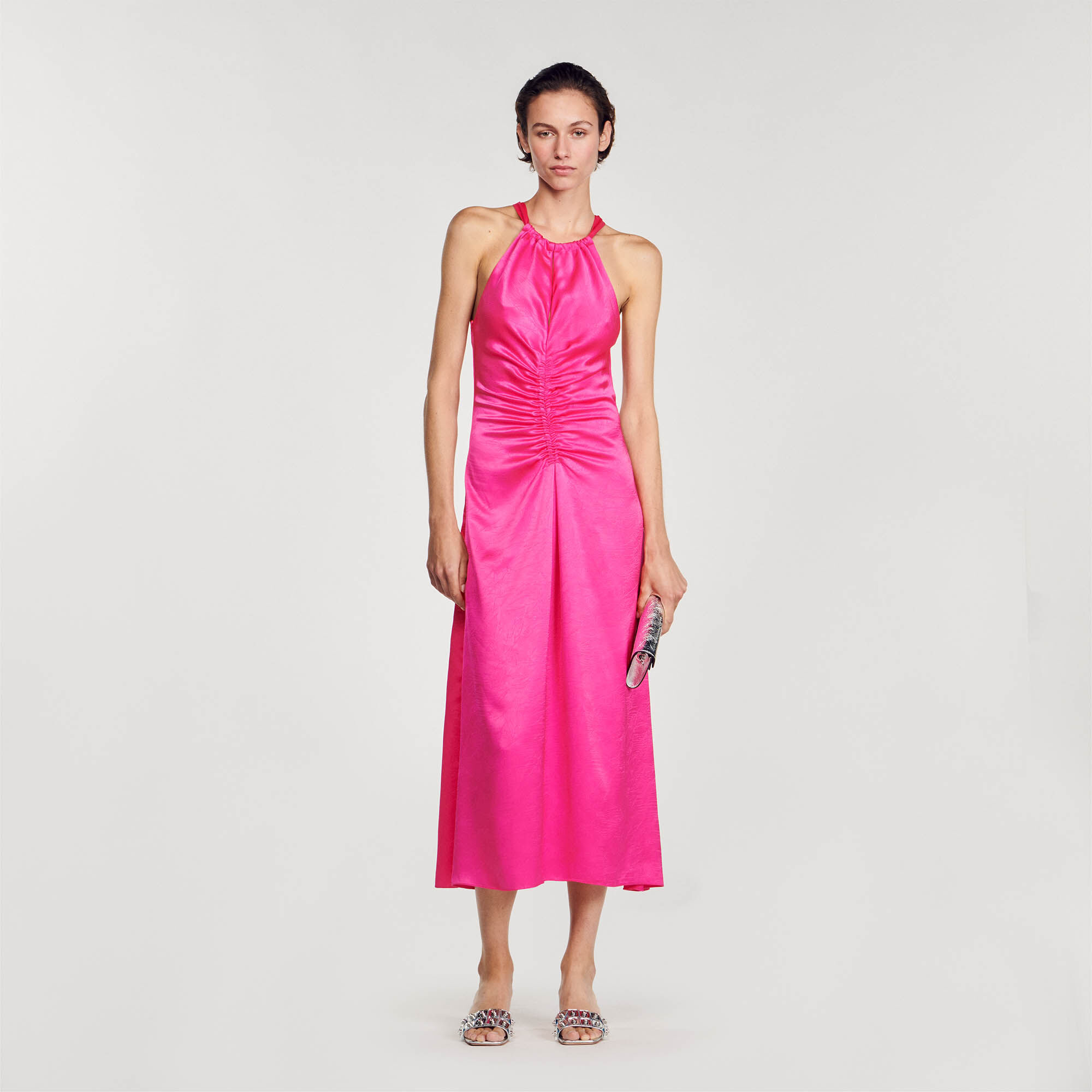 Pink sandro dress outlet