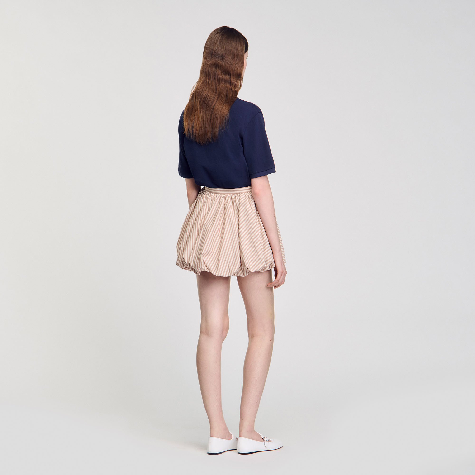 Striped bubble skirt