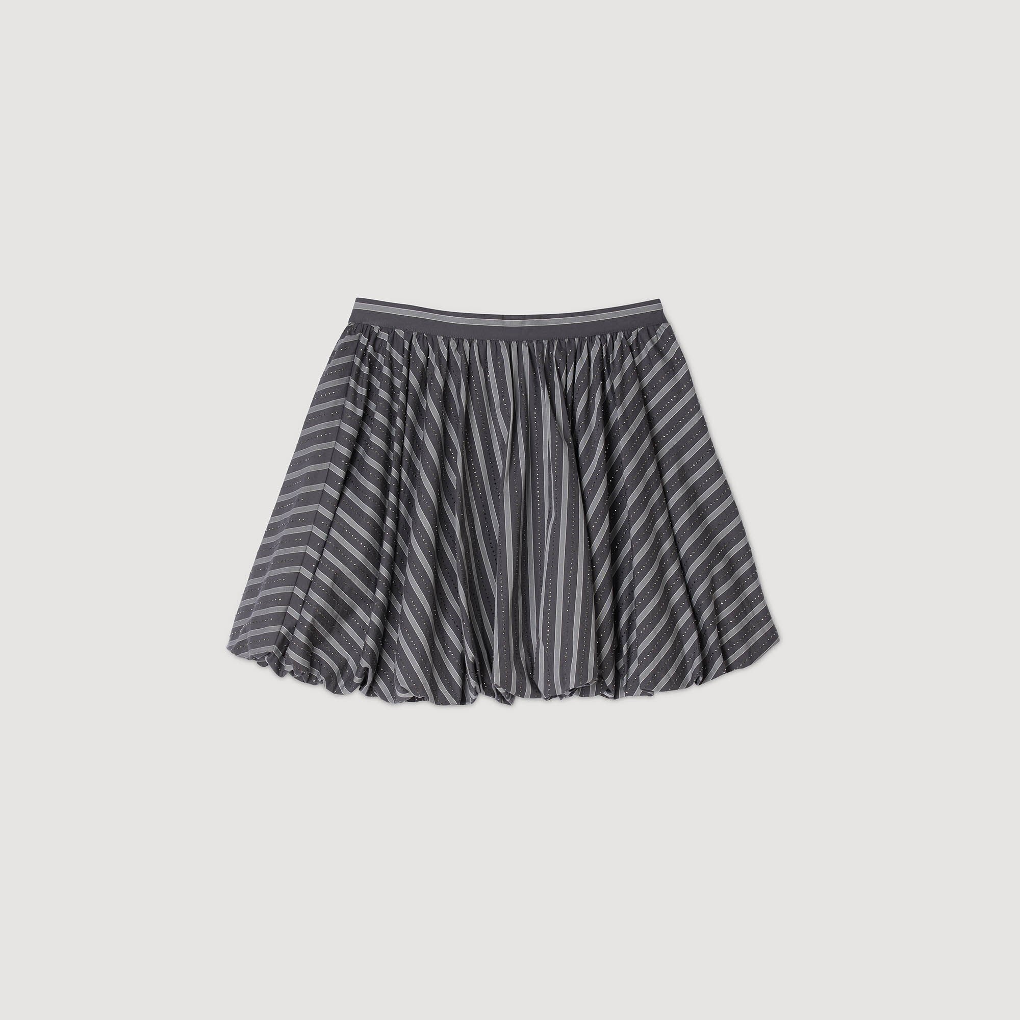 Striped rhinestone bubble skirt