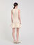 Short knit dress with ruffle