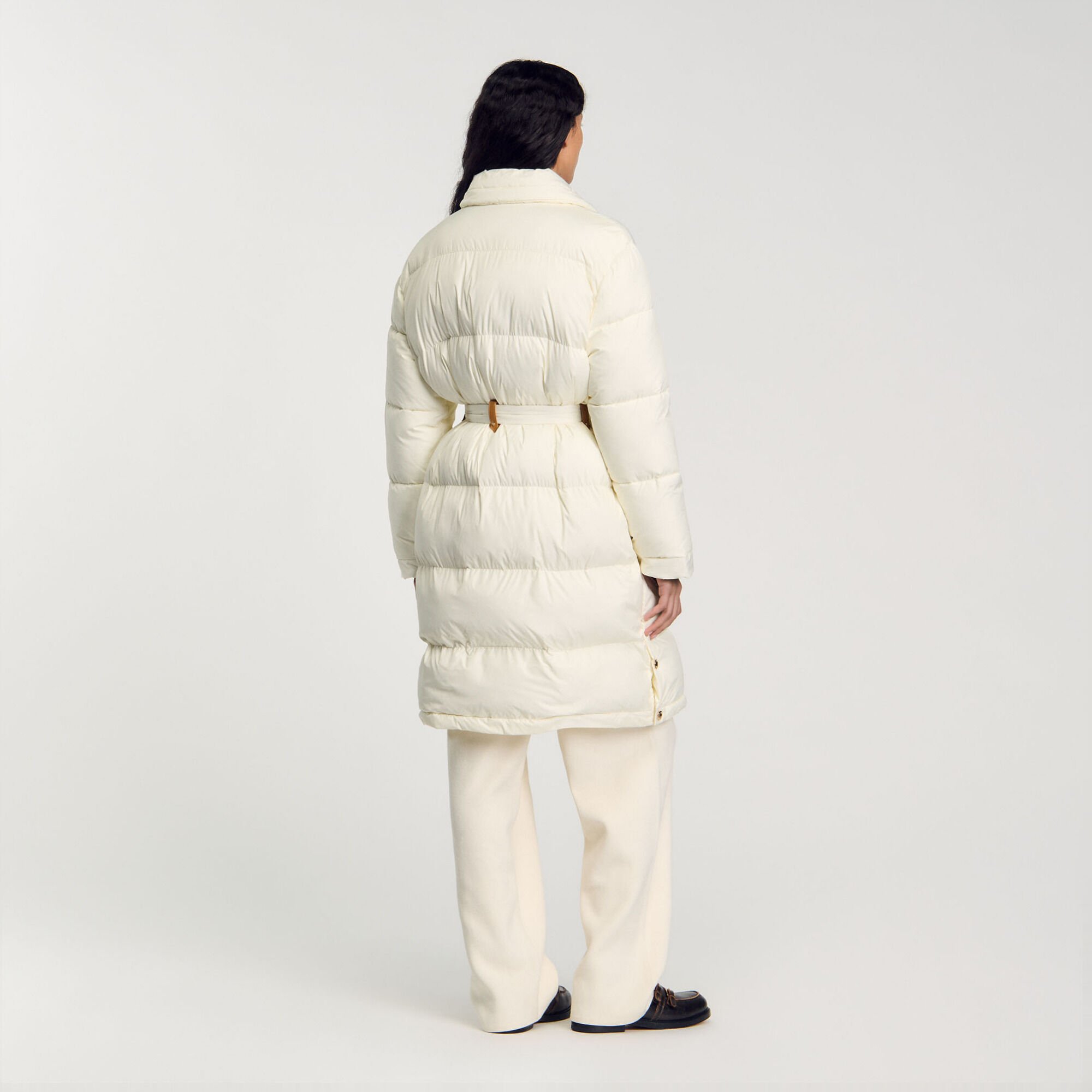 Quilted mid-length puffer jacket