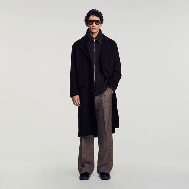 Long wool and cashmere coat - Men | Sandro