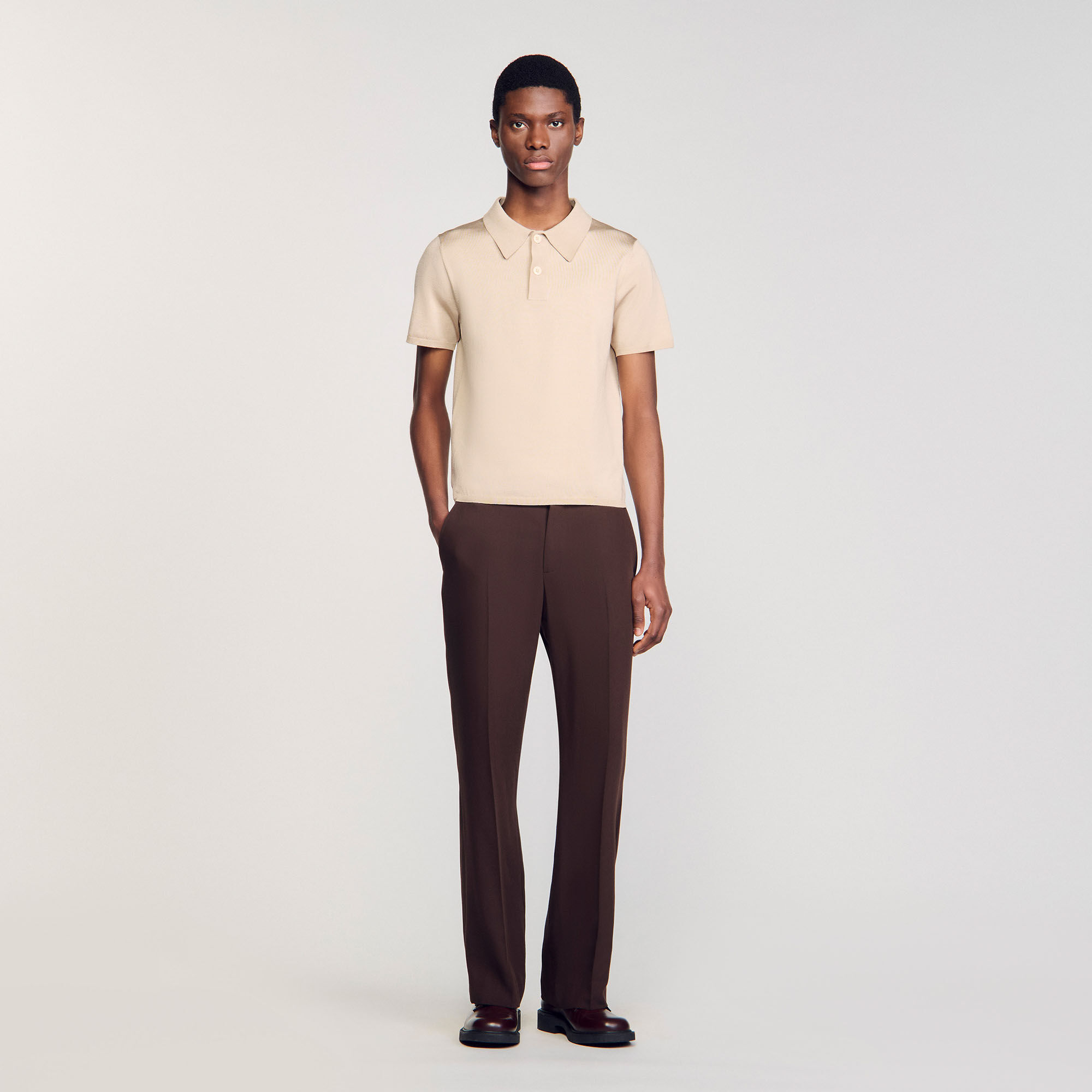 Jersey trousers white / beige for Men | Sandro Paris Jersey trousers white / beige for Men | Sandro Paris