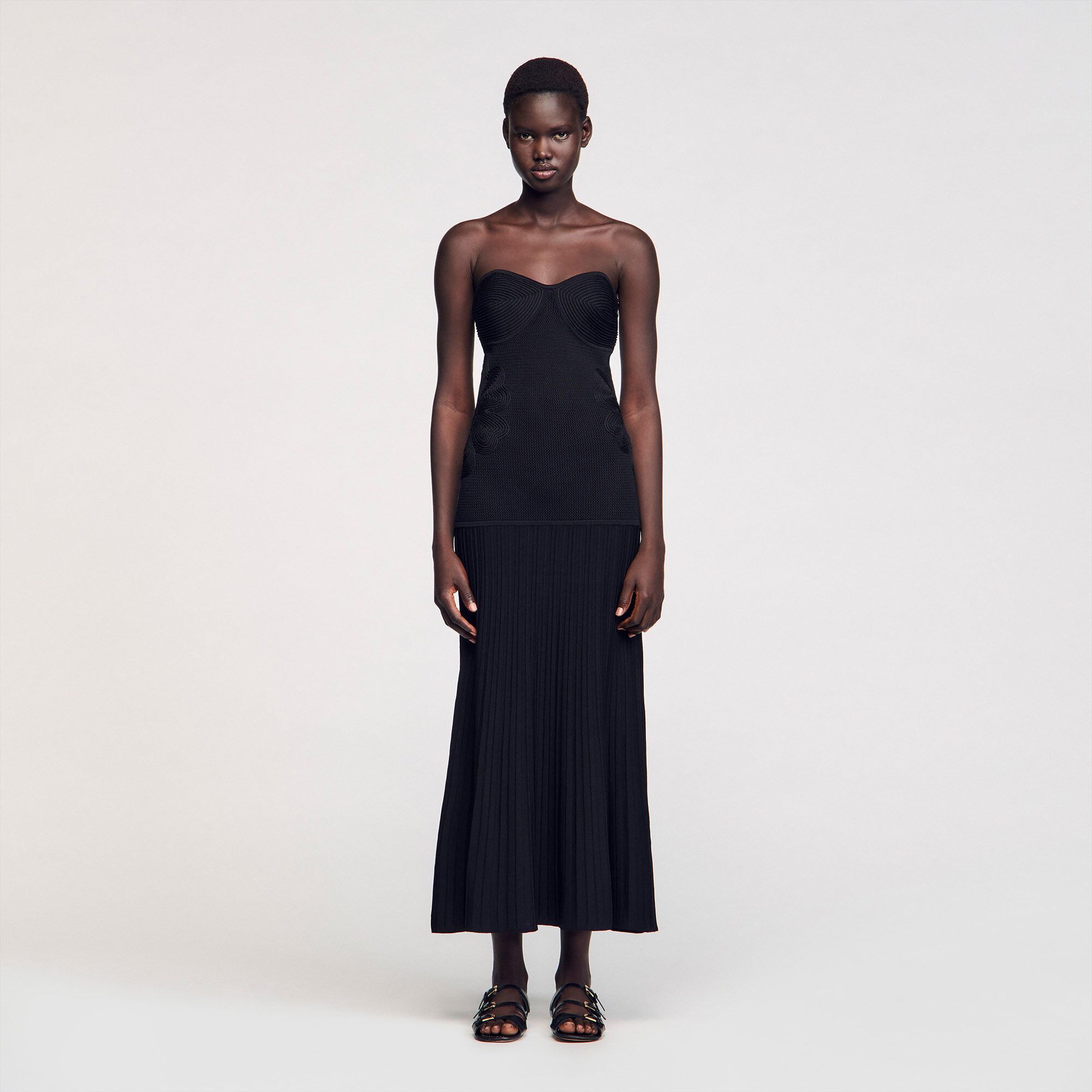 Bustier knit dress