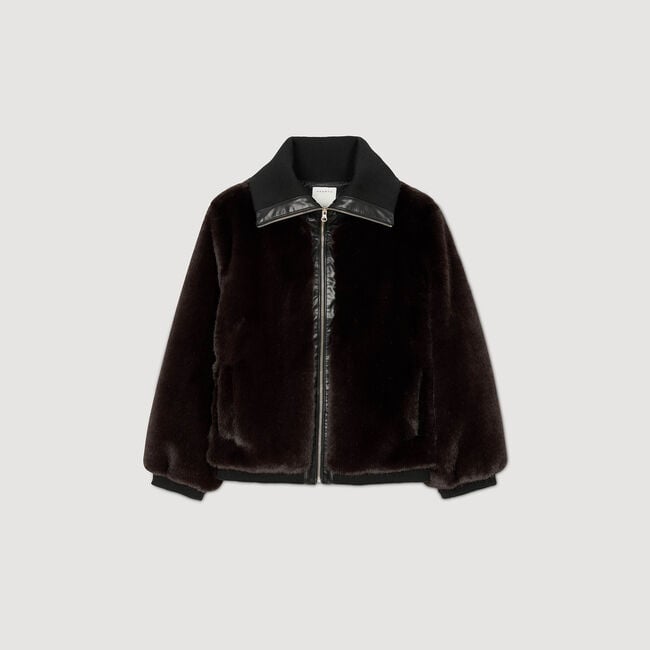 Short faux fur coat