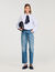 Cropped shirt with removable tie