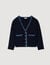 Cardigan with denim details