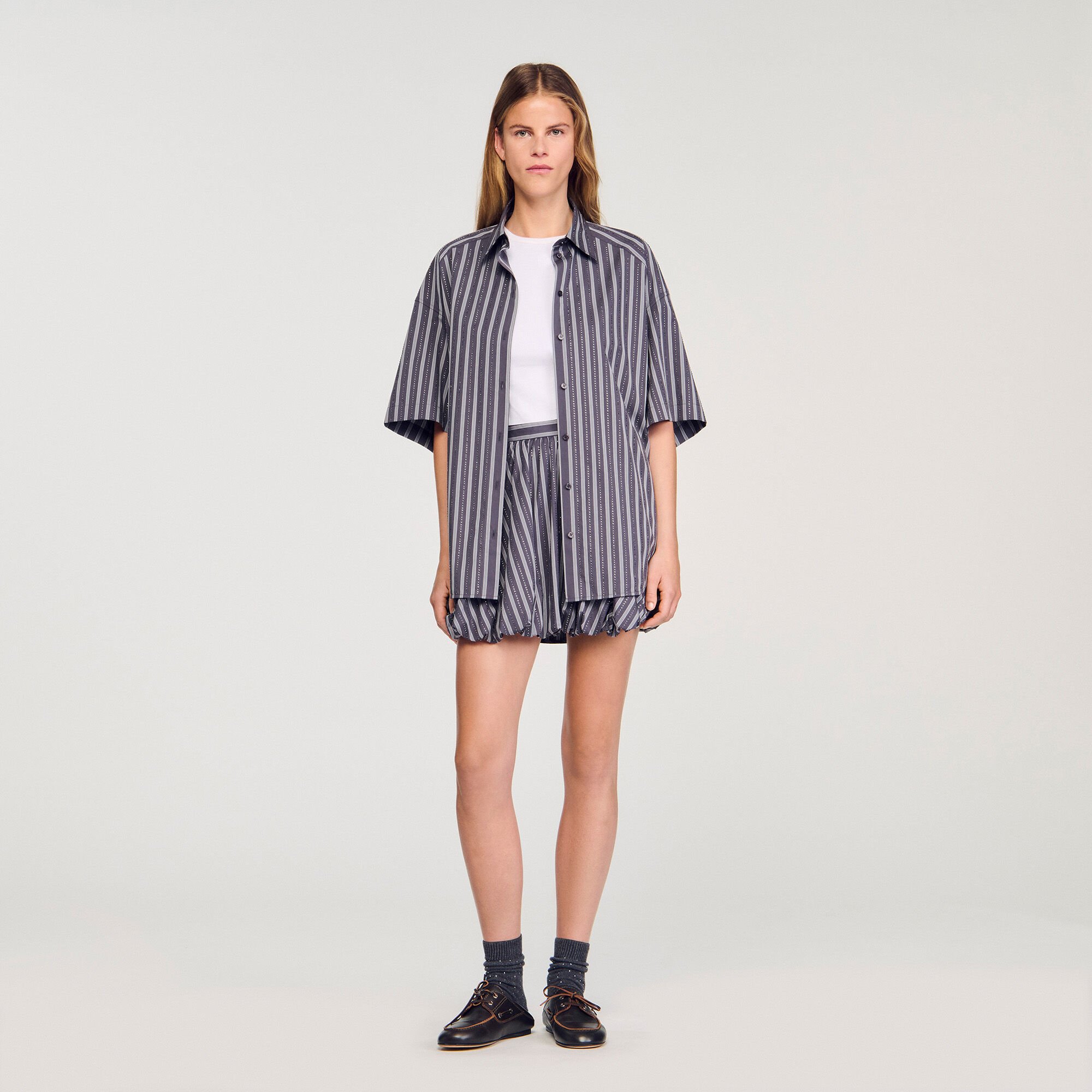 Oversized striped rhinestone