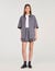 Oversized striped rhinestone