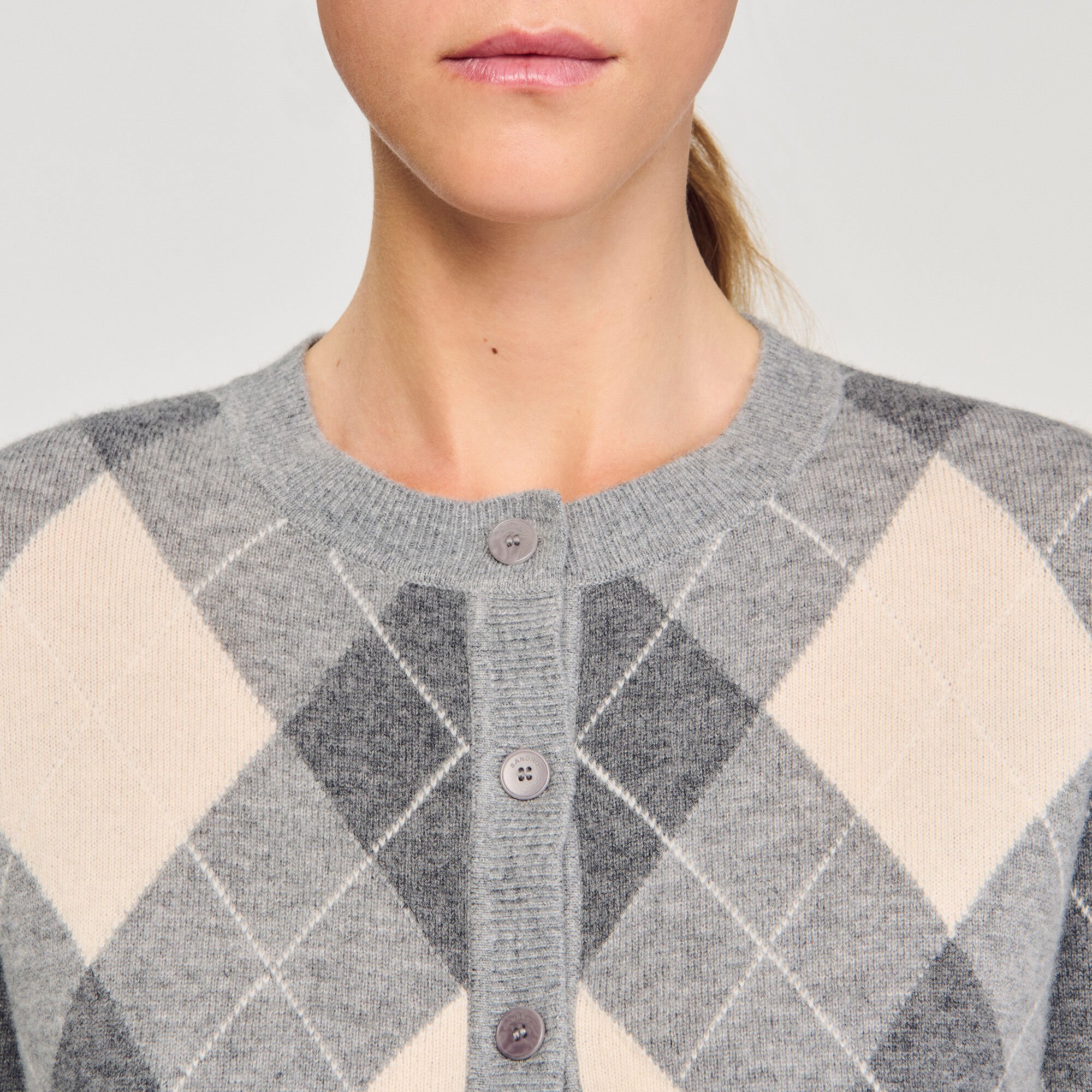 Argyle pattern cardigan