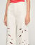 Wide-leg embroidered jeans